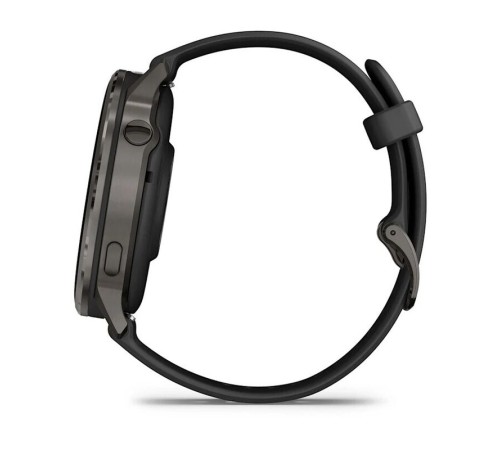 Умные часы Garmin Venu 4 45mm Silver Bezel With Black Silicone Band 010-03014-00