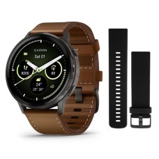 Умные часы Garmin Venu 4 45mm Slate Black Leather Brown 010-03014-03 Умные часы Garmin Venu 4 45mm Slate Black Leather Brown 010-03014-03