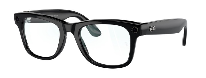 Очки с камерой Ray-Ban Meta Wayfarer Gen 1 RW4008 Shiny Black / Clear, L, 53-22-155 мм (601/SB53)