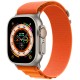 Умные часы Apple Watch Ultra 49 мм с титановым корпусом и оранжевым ремешком Alpine Loop (L)
