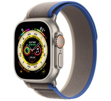 Умные часы Apple Watch Ultra 49 мм Titanium Case, титановый/сине-серый Trail Loop (M/L)