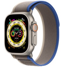Умные часы Apple Watch Ultra 49 мм Titanium Case, титановый/сине-серый Trail Loop (M/L)