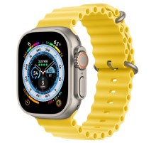 Умные часы Apple Watch Ultra 49 мм Titanium Case, титановый/желтый Ocean Band (130-200)