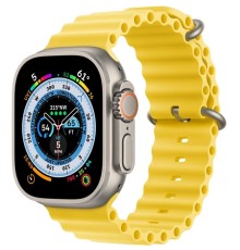 Умные часы Apple Watch Ultra 49 мм Titanium Case, титановый/желтый Ocean Band (130-200)