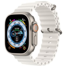 Умные часы Apple Watch Ultra 49 мм Titanium Case, титановый/белый Ocean Band (M) Умные часы Apple Watch Ultra 49 мм Titanium Case, титановый/белый Ocean Band (M)