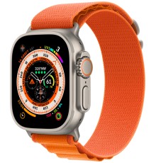 Умные часы Apple Watch Ultra 49 мм Titanium Case, титановый/оранжевый Alpine Loop (M)