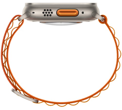 Умные часы Apple Watch Ultra 49 мм с титановым корпусом и оранжевым ремешком Alpine Loop (M) — купить стильный гаджет