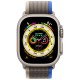 Умные часы Apple Watch Ultra 49 мм с титановым корпусом и сине-серым ремешком Trail Loop (S/M) — ваш надёжный спутник в приключениях.