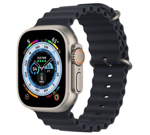 Умные часы Apple Watch Ultra 49 мм с титановым корпусом и ремешком Ocean — стиль и функциональность в одном устройстве.