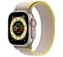 Умные часы Apple Watch Ultra 49 мм Titanium Case, титановый/желто-бежевый Trail Loop (S/M)