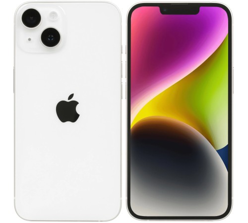 Apple iPhone 14, 128 ГБ белый Dual: nano SIM+eSIM