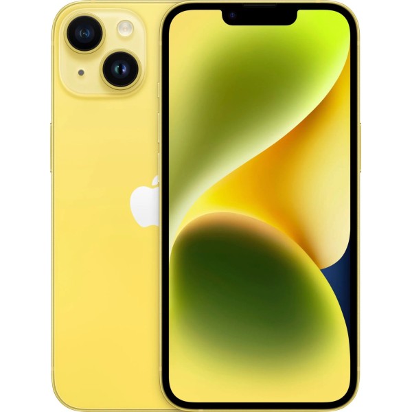 Apple iPhone 14, 256 ГБ желтый Dual: nano SIM+eSIM