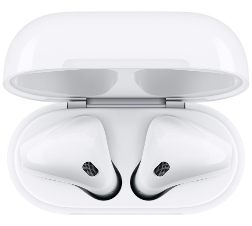 Беспроводные наушники Apple AirPods 2 с зарядным футляром: белый стиль и свобода звука