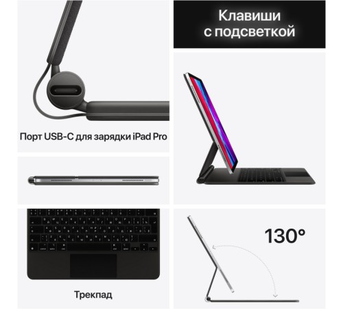 Клавиатура Apple IPad Pro Magic Keyboard 11 Черный EN/RU (MXQT2)