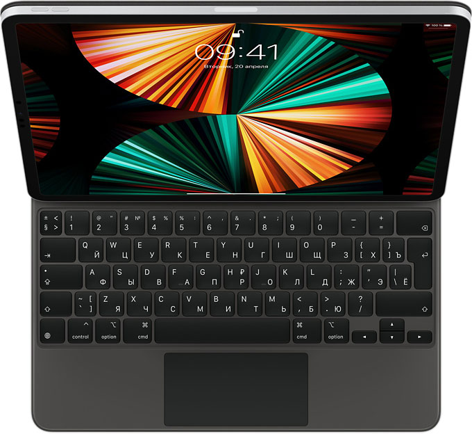 Клавиатура Apple iPad Pro  Magic Keyboard 12.9 gen 6 Черный EN/RU (MJQK3)
