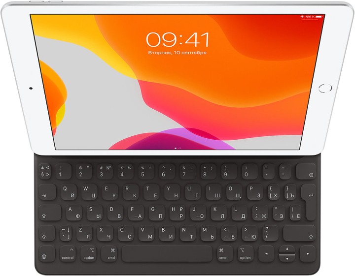 Клавиатура Apple Smart Keyboard для iPad (7-9 gen), iPad Air 3 (3 gen), iPad Pro 10,5 Черный EN/RU (MX3L2)
