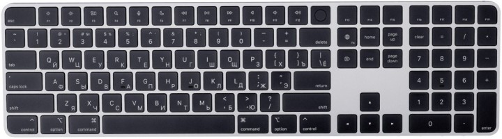 Клавиатура Apple Magic Keyboard Grey Numeric Touch ID  EN/RU (MMMR3)