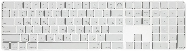 Клавиатура Apple Magic Keyboard Touch ID Numeric Keypad USB-C Белый (MXK73)