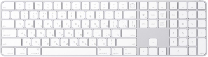 Клавиатура Apple Magic Keyboard White Numeric Touch ID EN/RU (MK2C3)