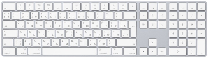 Клавиатура Apple Magic Keyboard White Numeric EN/RU (MQ052/MXCJ3)