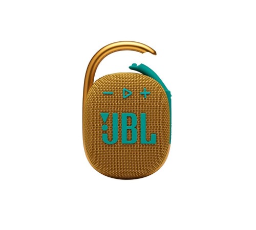 Портативная акустика JBL Clip 4 жёлтого цвета: яркий звук в любом месте