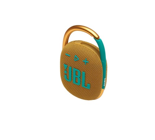 Портативная акустика JBL Clip 4 жёлтого цвета: яркий звук в любом месте
