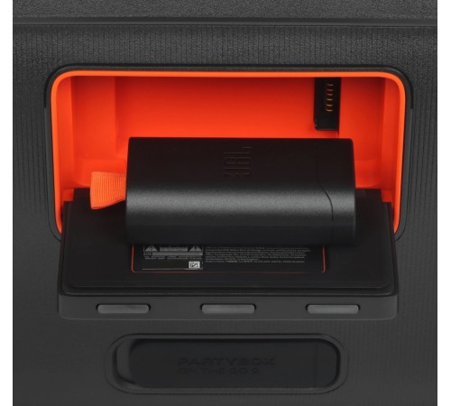 Портативная акустика JBL PartyBox On-The-Go 2 c 1 микрофоном, 100 Вт, черный