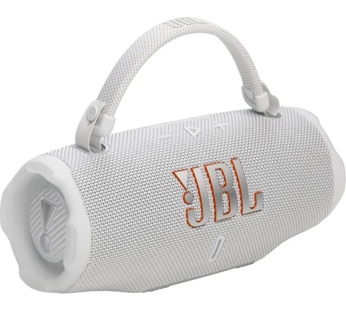 Портативная акустика JBL Charge 6 в белом цвете — мощный звук в компактном корпусе