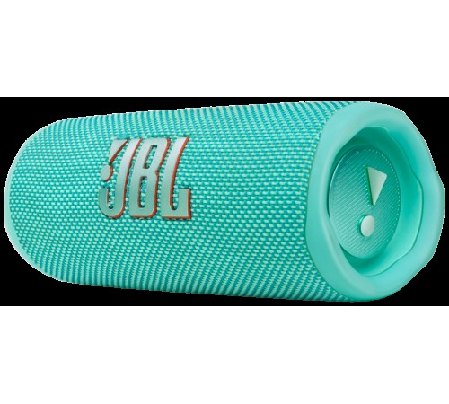 Портативная акустика JBL Flip 6, 30 Вт — насыщенный звук в бирюзовом дизайне.