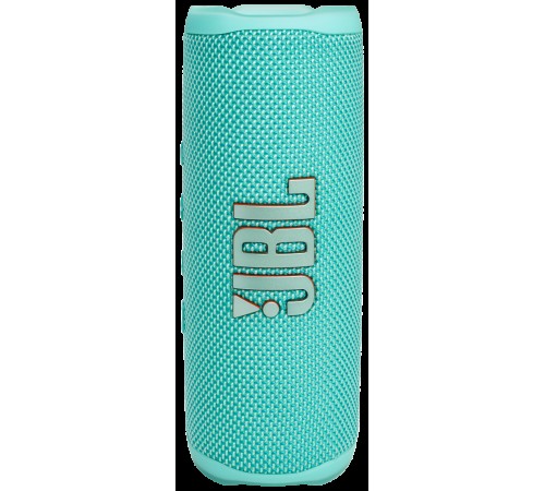Портативная акустика JBL Flip 6, 30 Вт — насыщенный звук в бирюзовом дизайне.