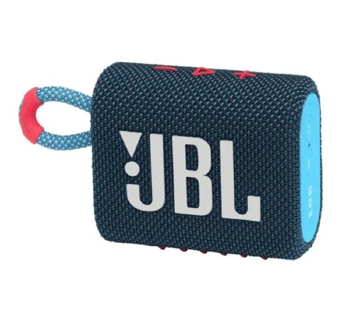 Портативная акустика JBL GO 3 4.2 Вт в синем и розовом цвете: мощный звук в компактном корпусе.