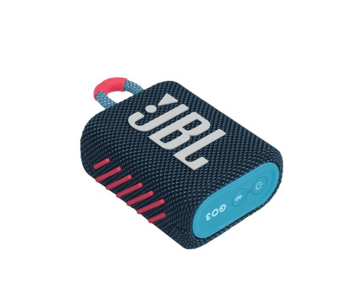 Портативная акустика JBL GO 3 4.2 Вт в синем и розовом цвете: мощный звук в компактном корпусе.