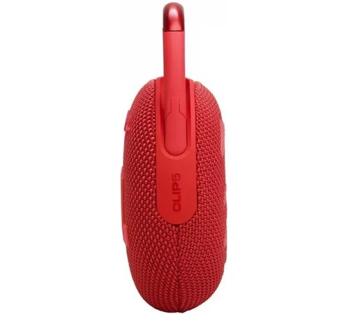 Портативная акустика JBL Clip 5, 7 Вт, красный — яркий звук в компактном корпусе.