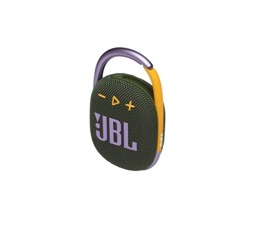 Портативная акустика JBL Clip 4 в зелёном цвете: мощный звук в компактном корпусе