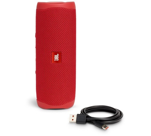 Портативная акустика JBL Flip 5, 20 Вт — яркий звук в красном цвете