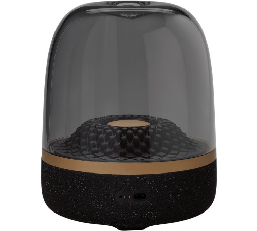 Harman Kardon Aura Studio 4: элегантная акустика в чёрном и золотом исполнении.
