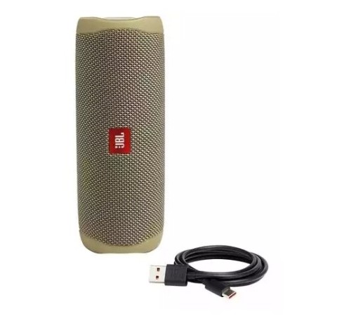 Портативная акустика JBL Flip 5 в песочном цвете: мощный звук в компактном корпусе