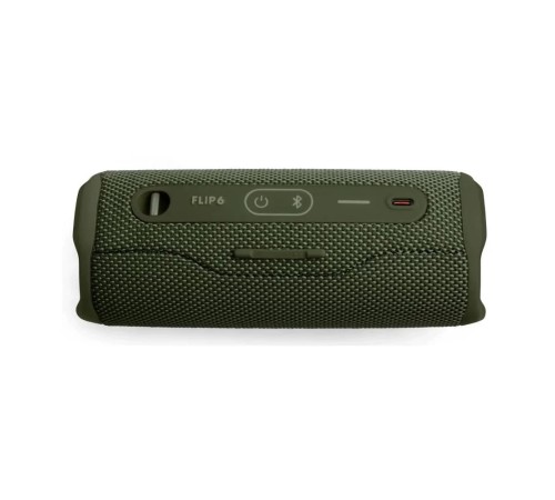 Портативная акустика JBL Flip 6, 30 Вт в зеленом цвете — мощный звук в компактном корпусе.