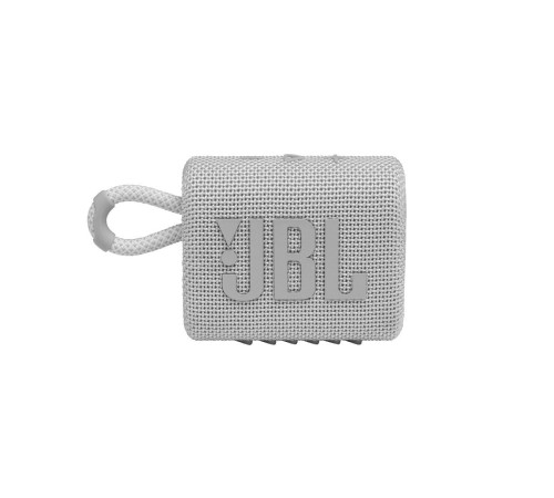 Портативная акустика JBL GO 3 4.2 Вт в белом цвете: качественный звук в компактном корпусе.