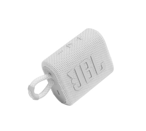 Портативная акустика JBL GO 3 4.2 Вт в белом цвете: качественный звук в компактном корпусе.