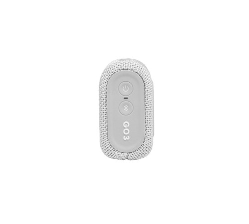 Портативная акустика JBL GO 3 4.2 Вт в белом цвете: качественный звук в компактном корпусе.