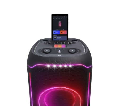 Портативная акустика JBL Partybox Ultimate 1100 Вт: мощный звук в чёрном дизайне