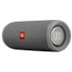 Портативная акустика JBL Flip 5, 20 Вт в сером цвете — мощный звук в компактном корпусе.