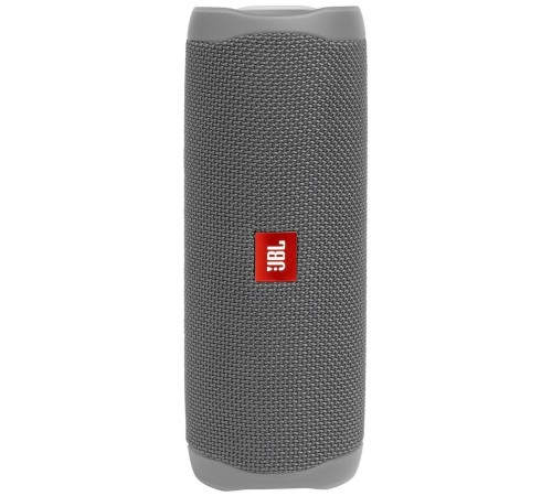Портативная акустика JBL Flip 5, 20 Вт в сером цвете — мощный звук в компактном корпусе.