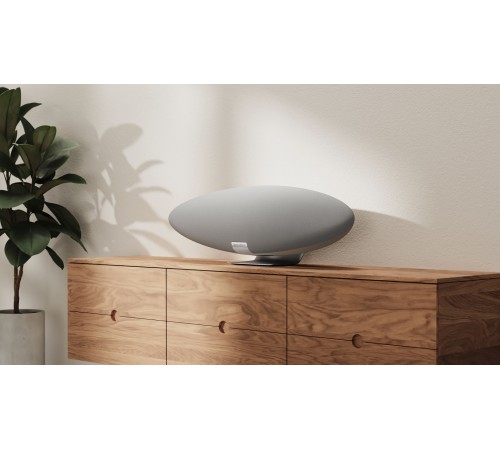 Беспроводная акустика Bowers & Wilkins Zeppelin в жемчужно-сером цвете