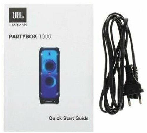 Акустическая система JBL PartyBox 1000: мощная музыка в чёрном дизайне, 1100 Вт.