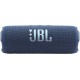 Портативная акустика JBL Flip 7 синего цвета — мощный звук в компактном корпусе.