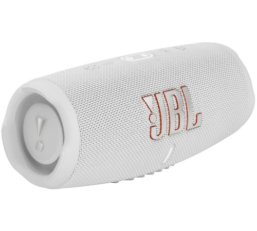 Портативная акустика JBL Charge 5, 40 Вт, белый: мощный звук в компактном корпусе