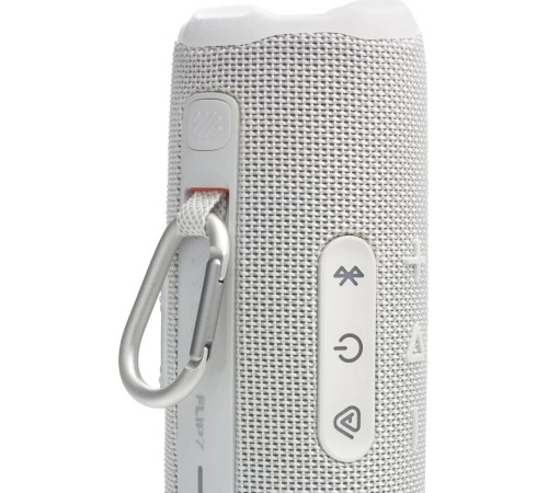 Портативная акустика JBL Flip 7 белого цвета — мощный звук в компактном корпусе