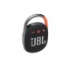 Портативная акустика JBL Clip 4: чёрный и оранжевый дизайн, 5 Вт мощности